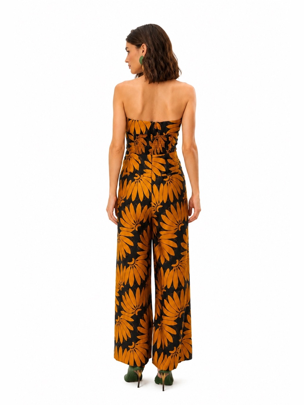 Yellow Copabanana Strapless Jumpsuit - Picture 3 of 8